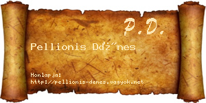 Pellionis Dénes névjegykártya
